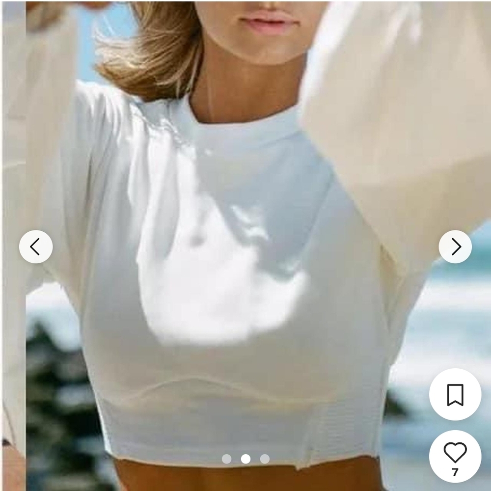 Sabo Skirt Cream Long Sleeve Cropped Top